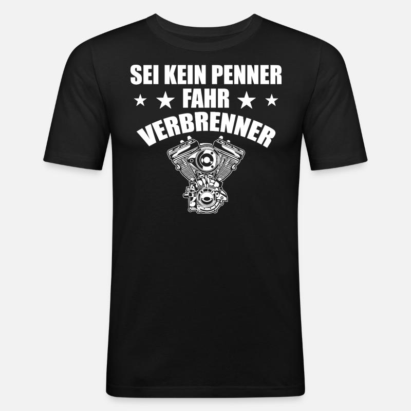 Combustion Engine Car Saying - Men's Slim Fit T-Shirt - black
