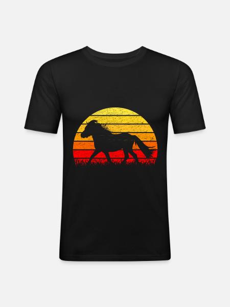Shetland Pony Shetland Pony Sunrise - Men's Slim Fit T-Shirt - black