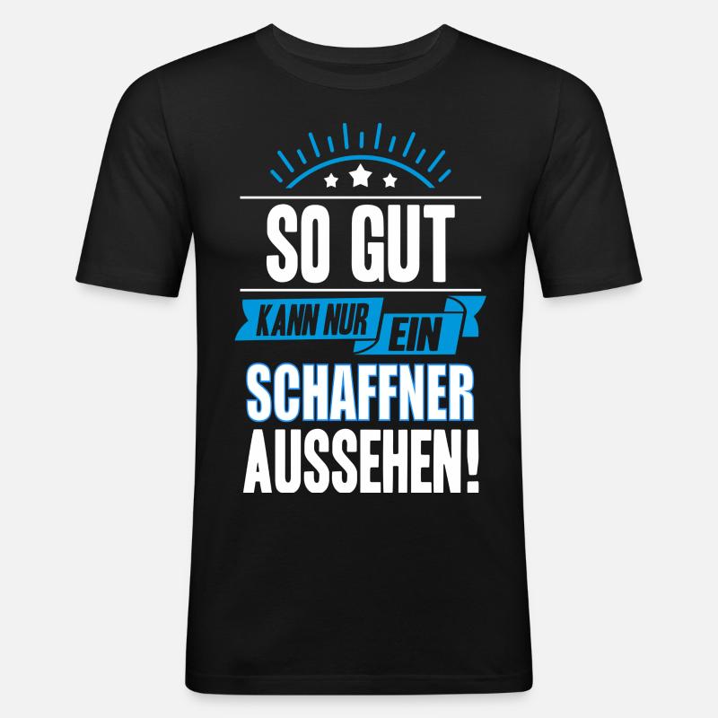 SCHAFFNER - Männer Slim Fit T-Shirt - Schwarz