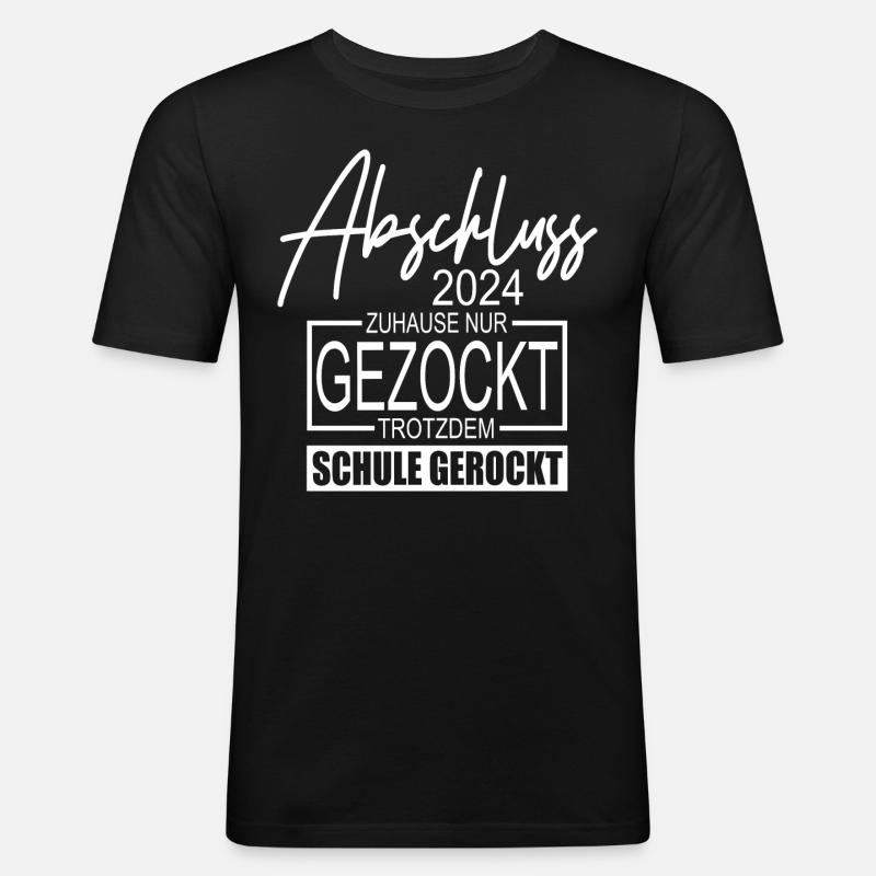Abschluss 2024 - Männer Slim Fit T-Shirt - Schwarz