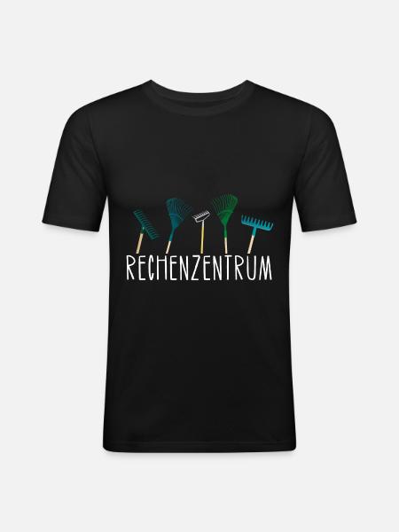 Rechenzentrum Garten Hobbygärtner Geschenk Idee - Männer Slim Fit T-Shirt - Schwarz