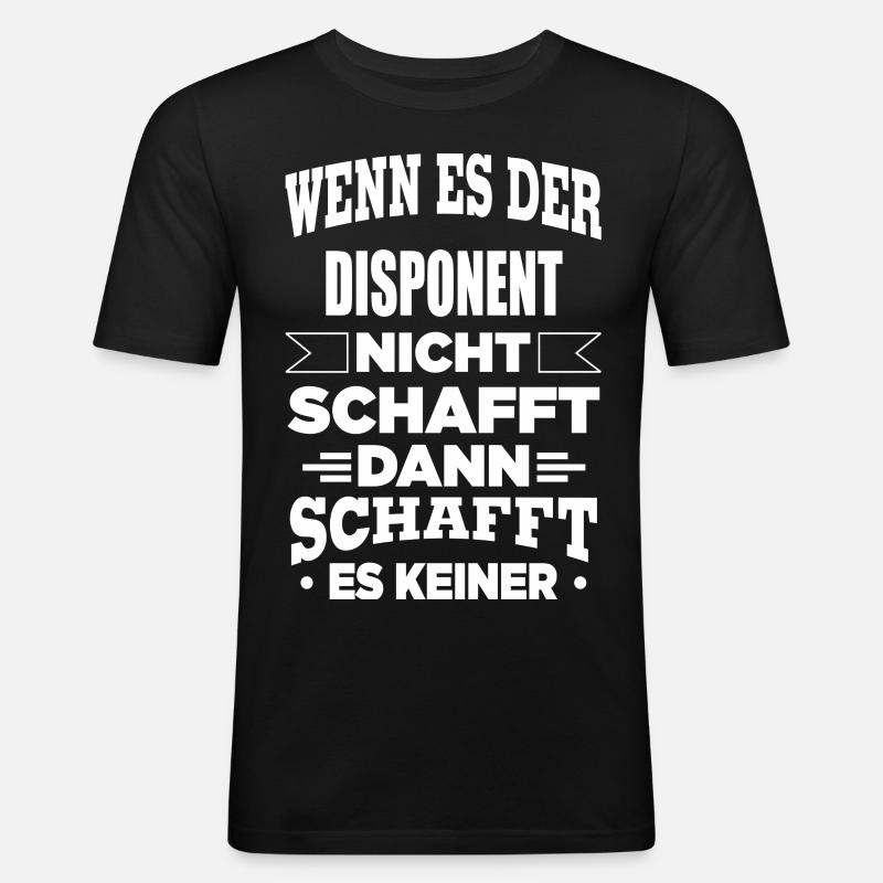 DISPONENT - Männer Slim Fit T-Shirt - Schwarz