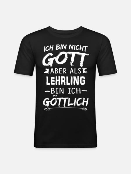 LEHRLING - Männer Slim Fit T-Shirt - Schwarz