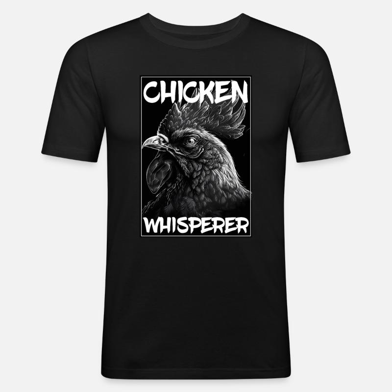 Hühner Flüsterer Bauernhof Bauer Hühnerstall Huhn - Männer Slim Fit T-Shirt - Schwarz