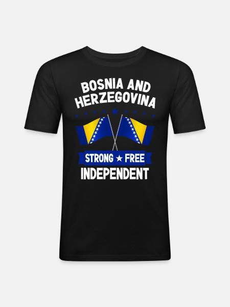Bosnia and Herzegovina - Men's Slim Fit T-Shirt - black
