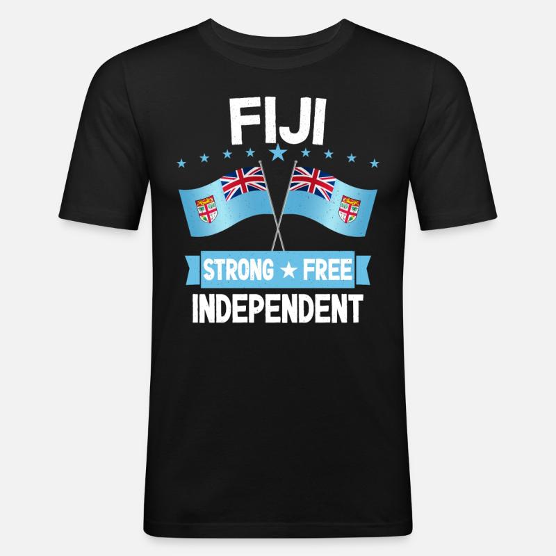 Fidschi - Männer Slim Fit T-Shirt - Schwarz