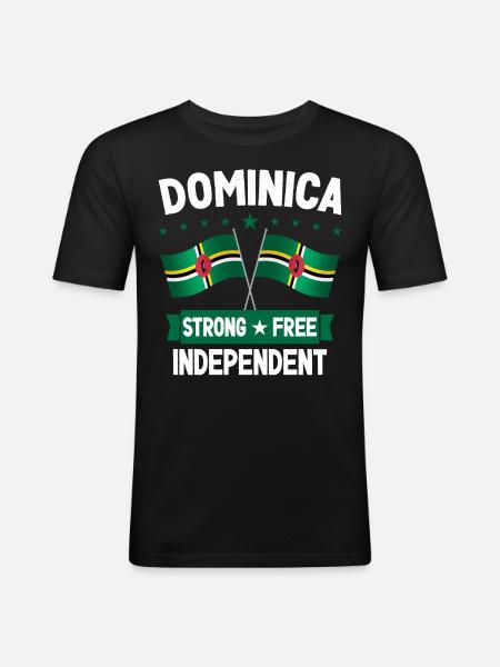Dominica - Men's Slim Fit T-Shirt - black