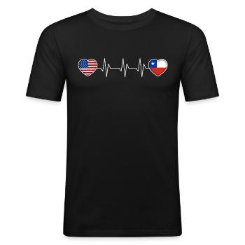 Chili - T-shirt près du corps Homme - noir - Devant - Nik (191cm)