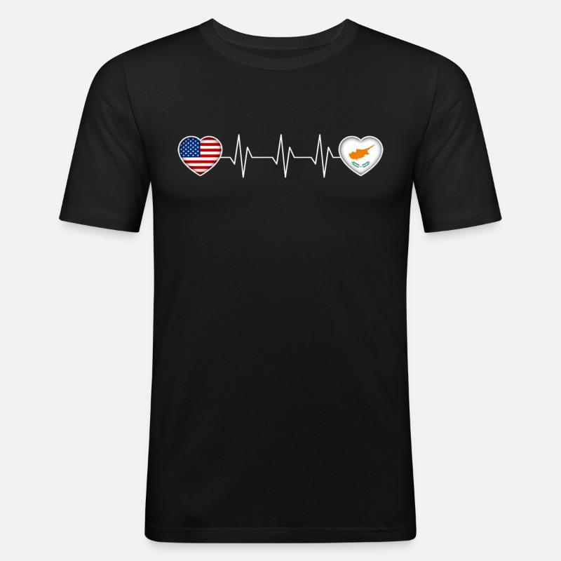 Zypern - Männer Slim Fit T-Shirt - Schwarz