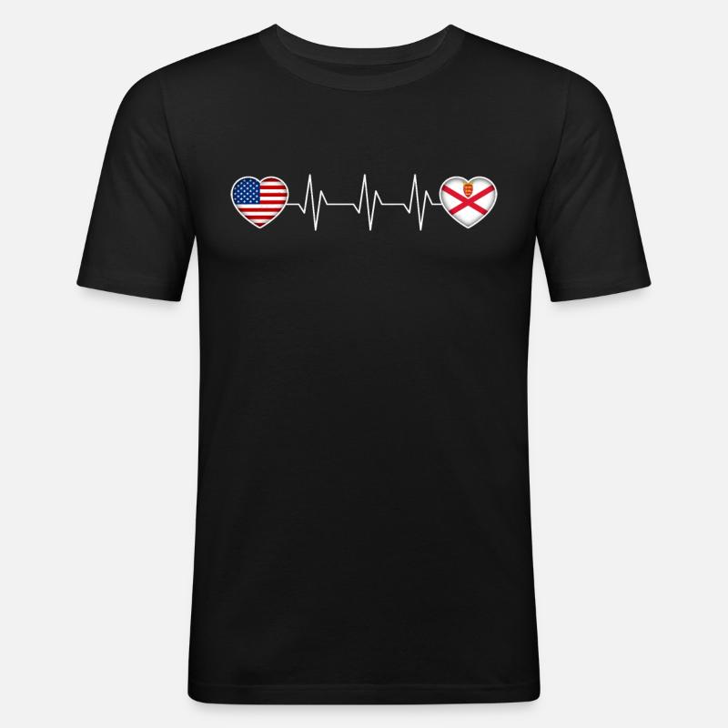 Jersey - Männer Slim Fit T-Shirt - Schwarz