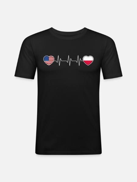 Poland - Men's Slim Fit T-Shirt - black