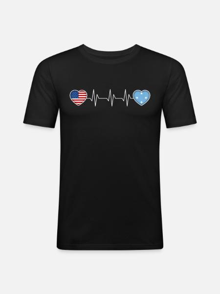 Micronesia - Men's Slim Fit T-Shirt - black