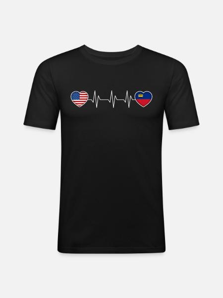 Liechtenstein - Men's Slim Fit T-Shirt - black