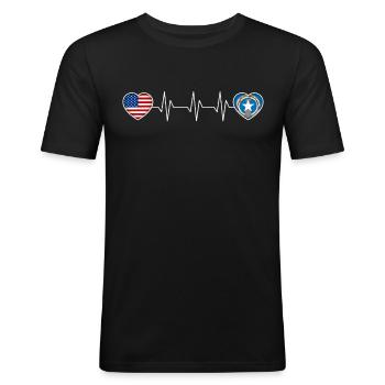 Northern Mariana Islands - Men's Slim Fit T-Shirt - black - Front - Nik (191cm)