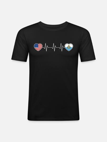 San Marino - Men's Slim Fit T-Shirt - black