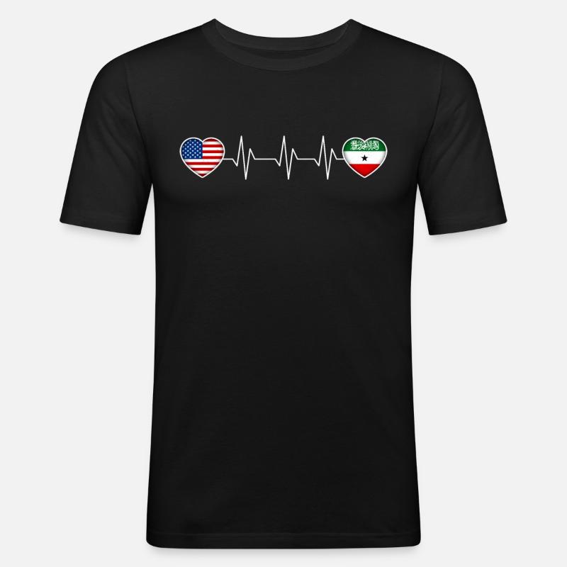 Somaliland - Männer Slim Fit T-Shirt - Schwarz