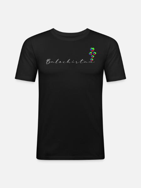 Baloutchistan - T-shirt près du corps Homme - noir