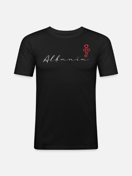 Albania - Men's Slim Fit T-Shirt - black
