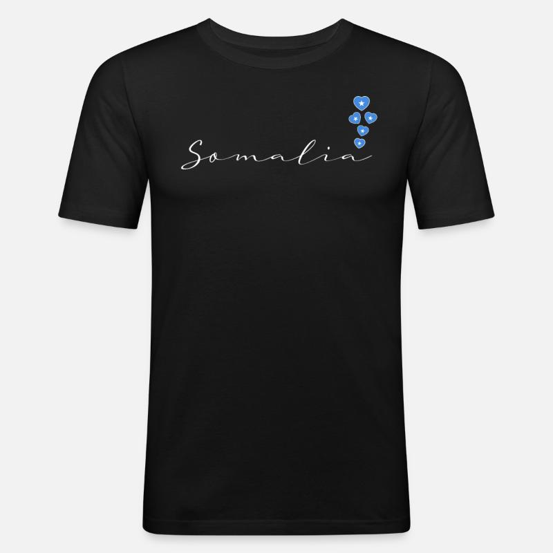 Somalia - Männer Slim Fit T-Shirt - Schwarz