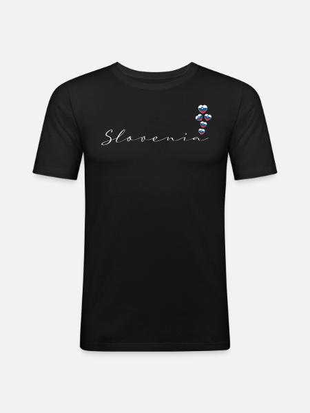 Slovenia - Men's Slim Fit T-Shirt - black