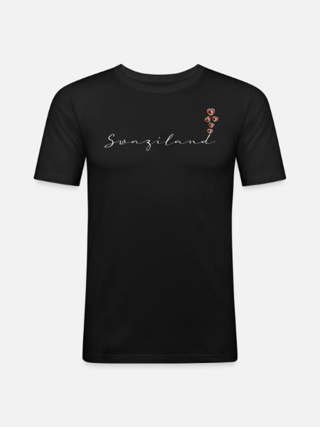 Swaziland - T-shirt près du corps Homme - noir