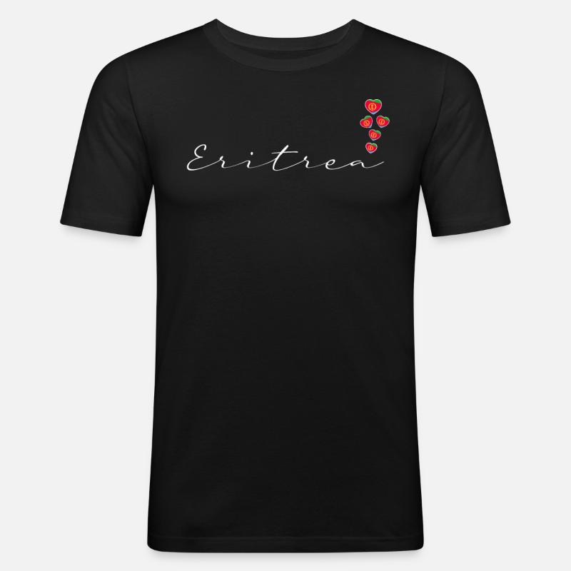 Eritrea - Männer Slim Fit T-Shirt - Schwarz