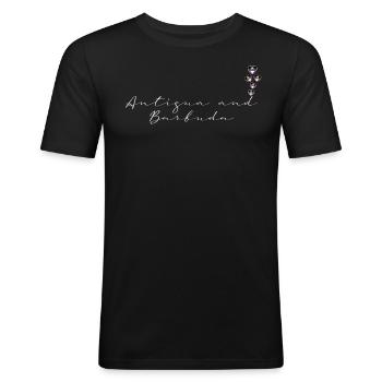 Antigua and Barbuda - Men's Slim Fit T-Shirt - black - Front - Nik (191cm)