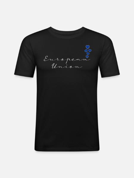 European Union - Men's Slim Fit T-Shirt - black
