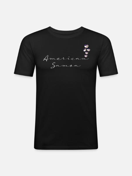 American Samoa - Men's Slim Fit T-Shirt - black