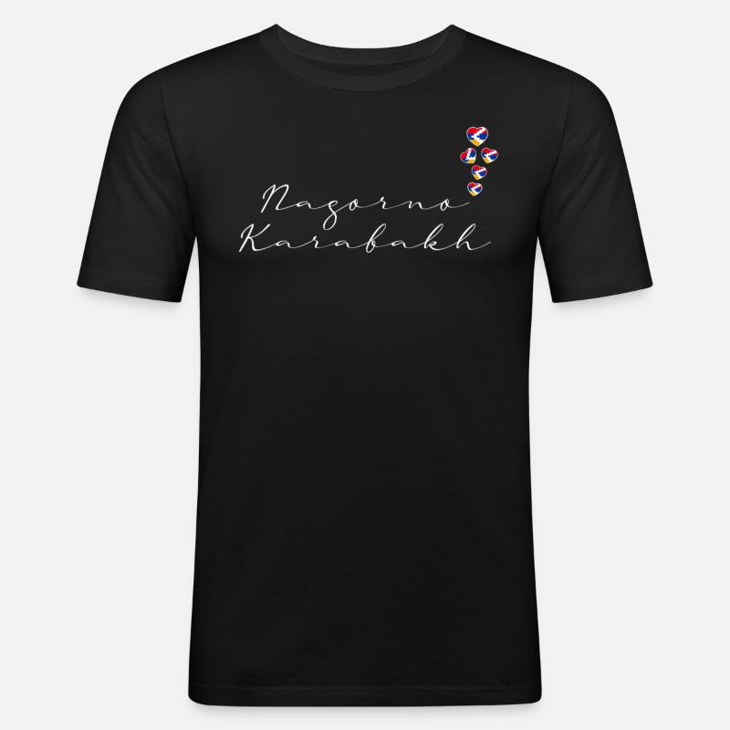 Bergkarabach - Männer Slim Fit T-Shirt - Schwarz