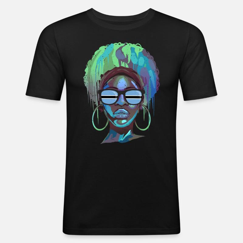 Botswana - Männer Slim Fit T-Shirt - Schwarz