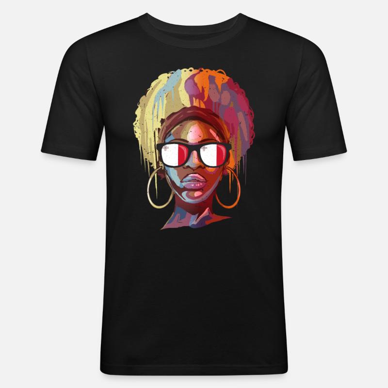 Malta - Männer Slim Fit T-Shirt - Schwarz