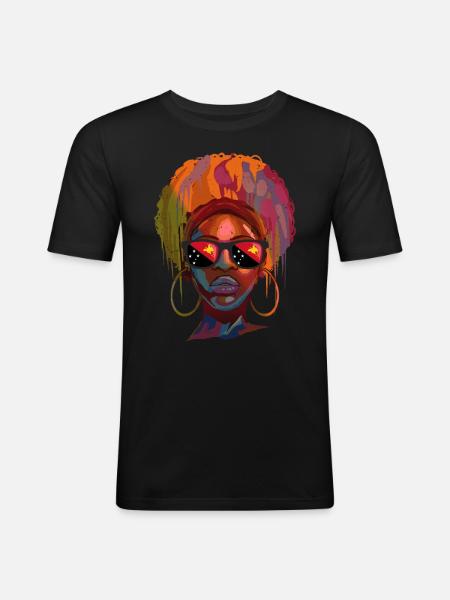 Papua New Guinea - Men's Slim Fit T-Shirt - black