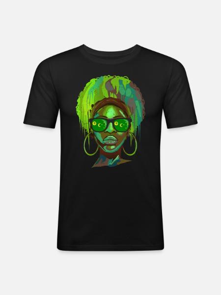 Îles Cocos - T-shirt près du corps Homme - noir
