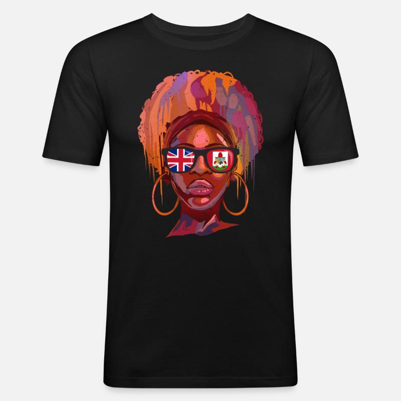 Bermuda - Männer Slim Fit T-Shirt - Schwarz
