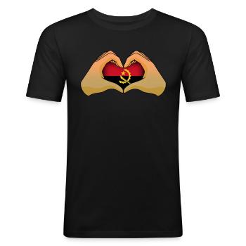 Angola - T-shirt près du corps Homme - noir - Devant - Nik (191cm)