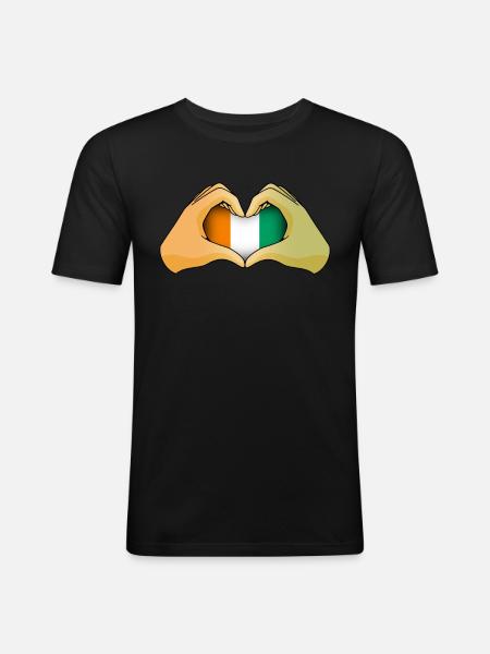 Ivory Coast - Men's Slim Fit T-Shirt - black