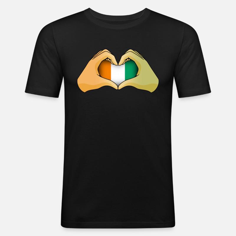 Elfenbeinküste - Männer Slim Fit T-Shirt - Schwarz