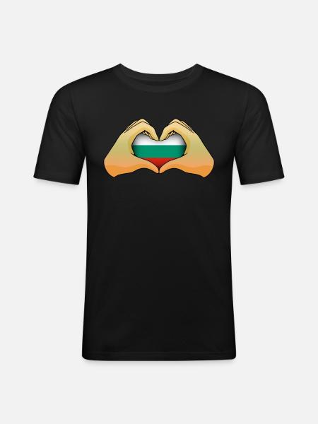 Bulgaria - Men's Slim Fit T-Shirt - black