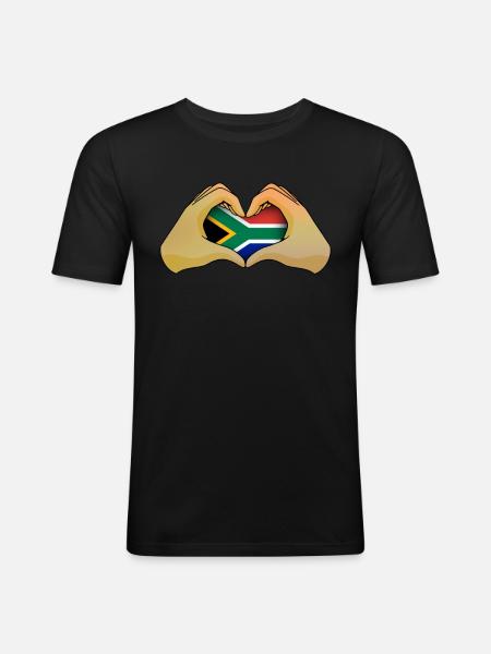South Africa - Men's Slim Fit T-Shirt - black
