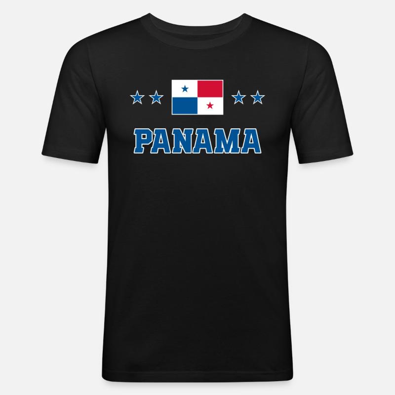 Panama - Männer Slim Fit T-Shirt - Schwarz