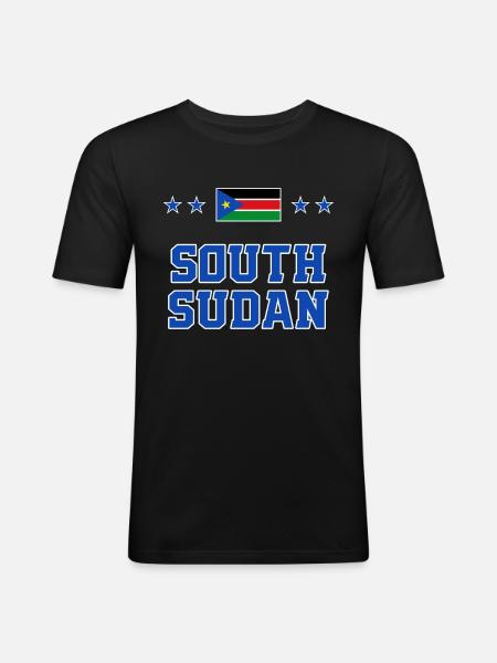 South Sudan - Men's Slim Fit T-Shirt - black