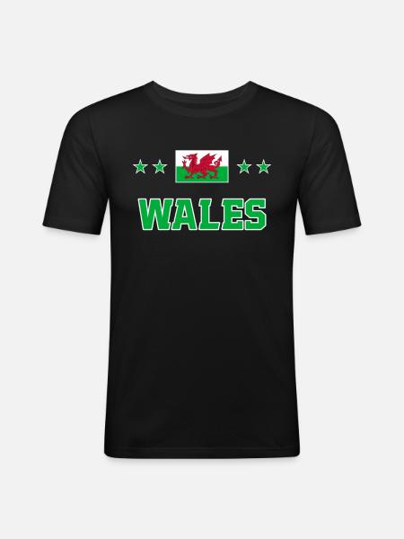 Wales - Men's Slim Fit T-Shirt - black