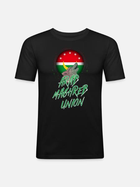 Arab Maghreb Union - Men's Slim Fit T-Shirt - black