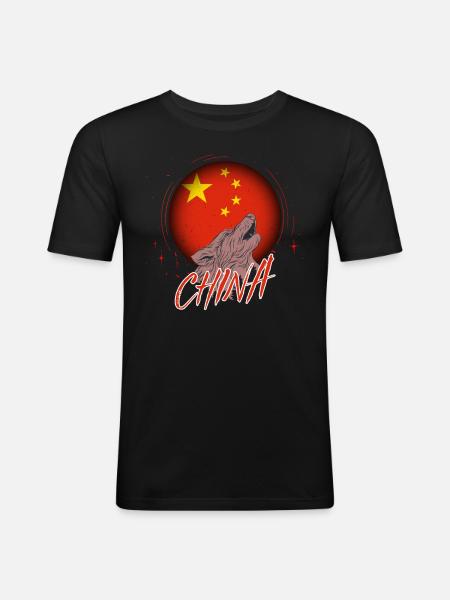 China - Men's Slim Fit T-Shirt - black