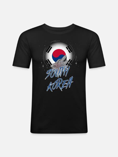 South Korea - Men's Slim Fit T-Shirt - black