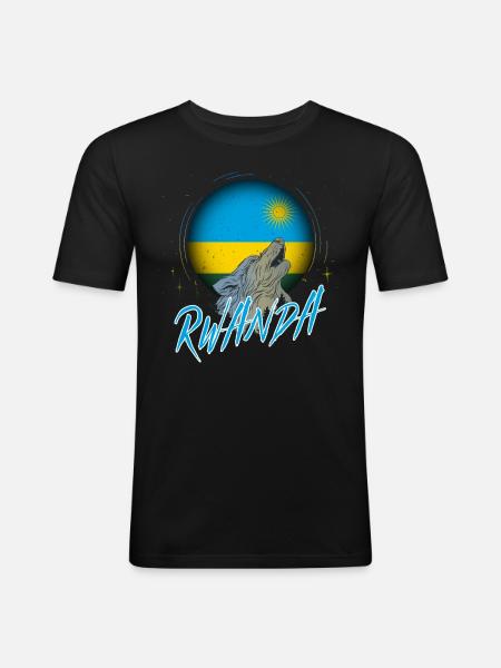 Rwanda - Men's Slim Fit T-Shirt - black