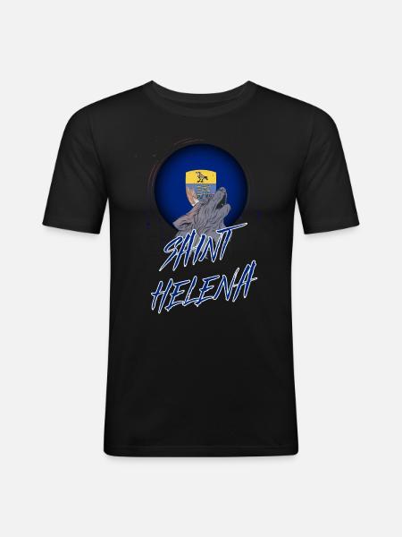 Saint Helena - Men's Slim Fit T-Shirt - black