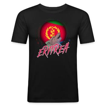 Eritrea - Männer Slim Fit T-Shirt - Schwarz - Vorne - Nik (191cm)