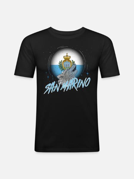 San Marino - Men's Slim Fit T-Shirt - black